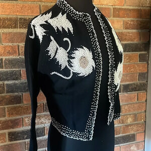 Vintage Beaded Cardigan M